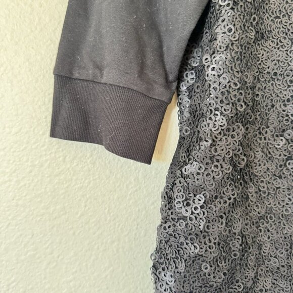 Ted Baker Sequin Panel Sweater 3D Black Size 2 Crewneck New With Tags - Picture 3 of 8
